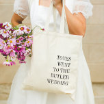 Tasche gingen zur Hochzeit | Gastgeschenk Hochzeit<br><div class="desc">Diese niedlichen personalisierten Tasche mit einer lustigen Zunge in der Wange Sprichwort machen perfekte Begrüßungstaschen oder Gastgeschenke Hochzeiten. Minimalistische Design-Features "Tasche gingen auf die [Name] Hochzeit" in schwarzen Serifenschrift auf der unteren rechten Seite ausgerichtet.</div>