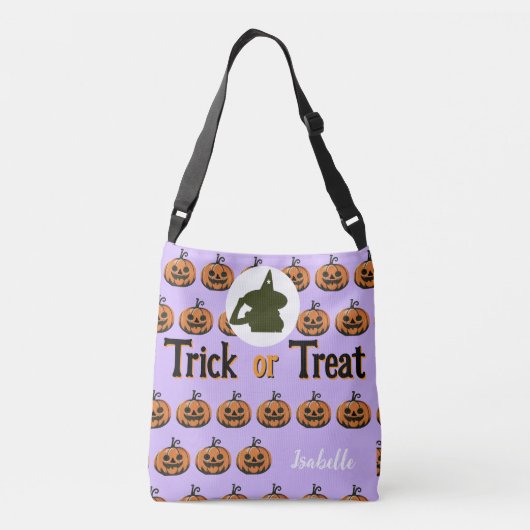 Tasche halloween trick oder behandeln mit weißem N (Rückseite)