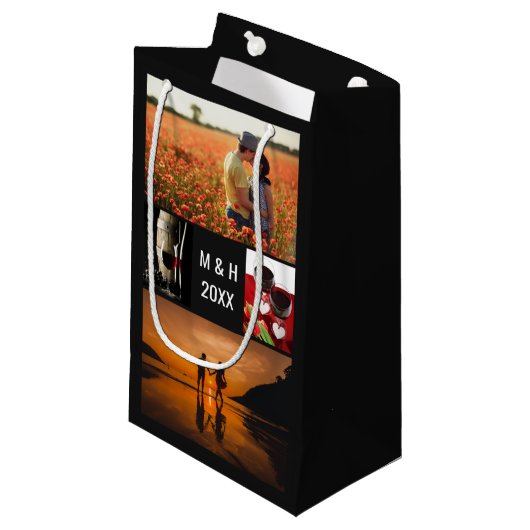 Tasche IHRES Geschenks der FOTOS, des TEXTES u. Kleine Geschenktüte (Vorderseite Schrägansicht)