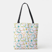 Tasche im Retro-Stil des Mid-Century Modern mit at (Rückseite)