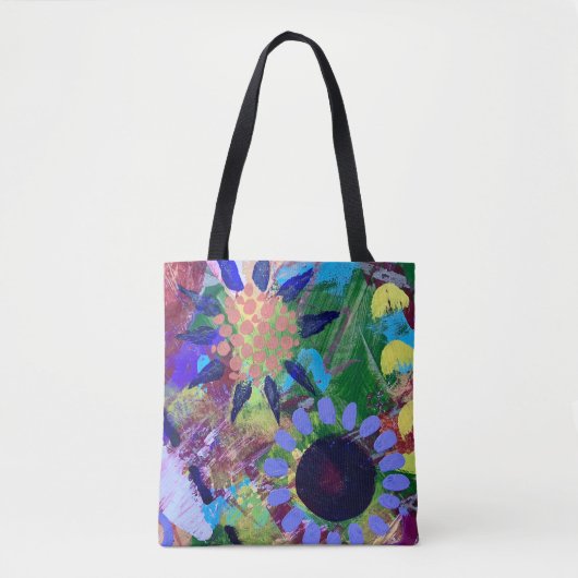 Tasche in Abstrakten Blume Design (Vorderseite)