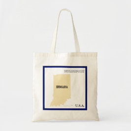 Tasche - Indiana-Staatskarte mit Stadt