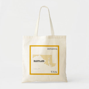 Tasche - Karte des Bundesstaates Maryland mit Stad