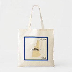 Tasche - Karte des Bundesstaates New Hampshire mit