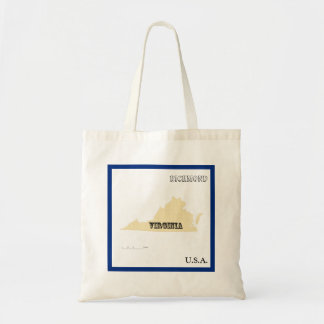 Tasche - Karte des Bundesstaates Virginia mit Stad