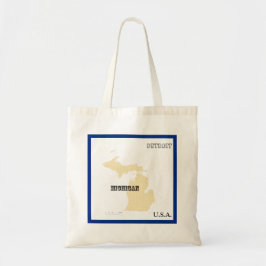 Tasche - Karte von Michigan mit Stadt
