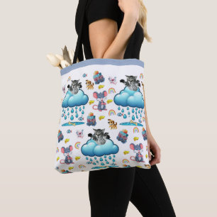 Tasche, Katze Hund Mäuse Regenbogen Fisch Tasche
