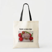 Tasche Knoblauch: have a nice day (Vorne)