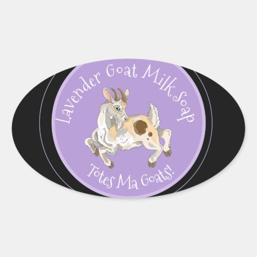 Tasche können Ziegen! Etikettierungen für Ziegenmi Ovaler Aufkleber (Vorderseite)