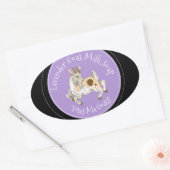 Tasche können Ziegen! Etikettierungen für Ziegenmi Ovaler Aufkleber (Umschlag)