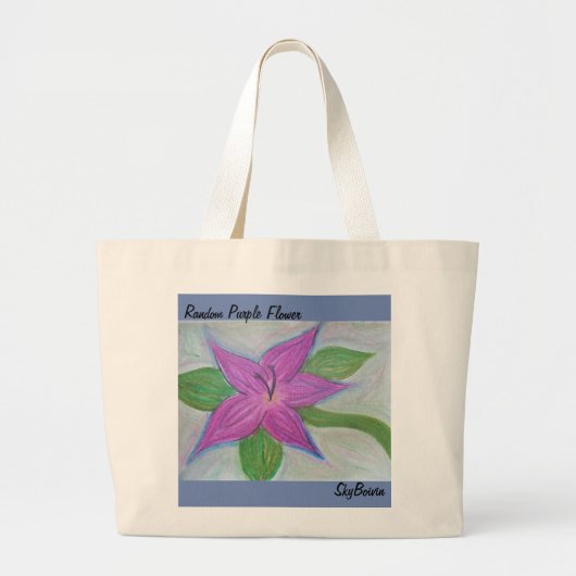 Tasche lila Blume (Vorne)