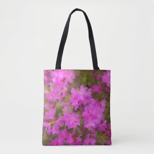 Tasche - Lila Wasserfarben-Rhododendren (Vorderseite)