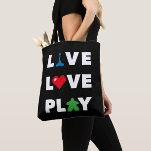 Tasche 'Live, Love, Play Black'