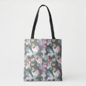 Tasche Llamas und Blume (Vorderseite)
