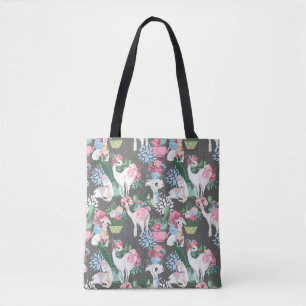 Tasche Llamas und Blume