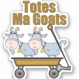 Tasche Ma Goats Funny Farm Animal Pub Aufkleber