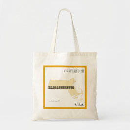 Tasche - Massachusetts-Staatskarte mit Stadt