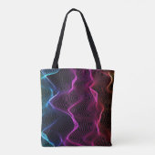 Tasche mit abstrakten wellenförmigen Linien in leb (Rückseite)