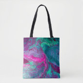 Tasche mit Acrylpour (Vorderseite)