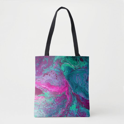 Tasche mit Acrylpour (Vorderseite)