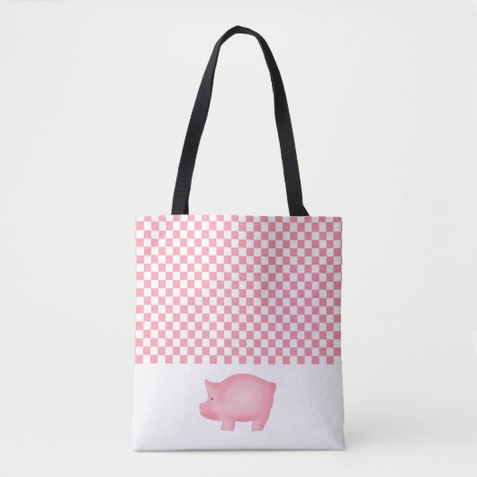 Tasche mit All-Over-Pink-Pig-Muster (Vorderseite)