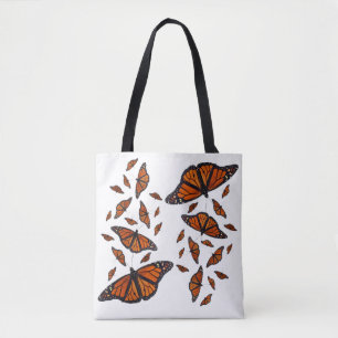 Tasche mit Allover-Monarchfalter-Muster