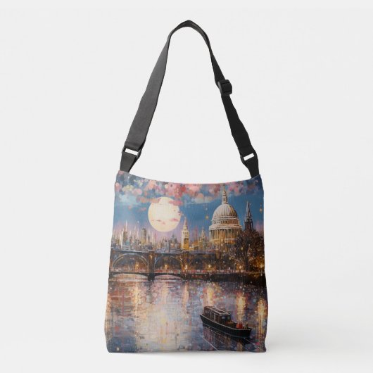 Tasche mit Aquarell zeichnend London nachts (Vorderseite)