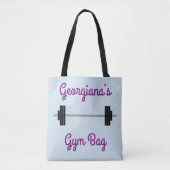 Tasche mit Barbell + Personalisierter Name + (Vorderseite)