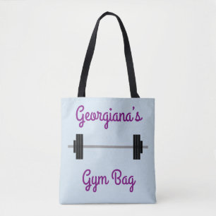 Tasche mit Barbell + Personalisierter Name +