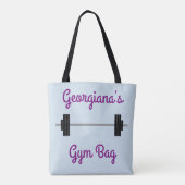 Tasche mit Barbell + Personalisierter Name + (Rückseite)