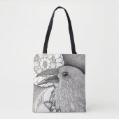 Tasche mit beobachtenden Krähen (Vorderseite)
