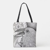 Tasche mit beobachtenden Krähen (Rückseite)