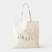 Tasche mit Berg und Bäumen (Rückseite)