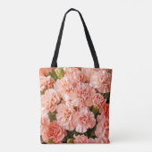 Tasche mit blassen rosa Nelken (Rückseite)