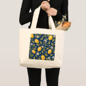 Tasche mit blauem botanischem Muster aus Amalfi-Zi (Vorderseite (Produkt))