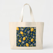 Tasche mit blauem botanischem Muster aus Amalfi-Zi (Vorne)