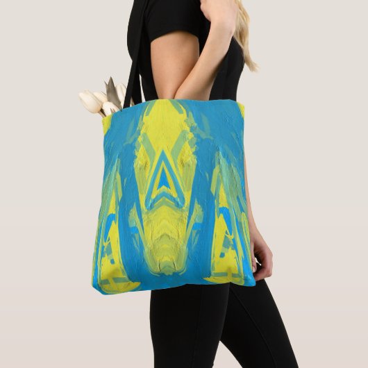 Tasche mit blauem und gelbem Maske (Von Nahem)