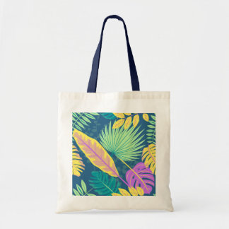 Tasche mit blauen Griffen.