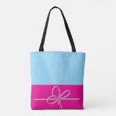Tasche mit Bogen auf Rosa (Rückseite)