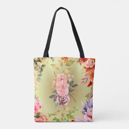 Tasche mit bunten Springblüten (Rückseite)