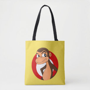 Tasche mit Chimp-Cartoon