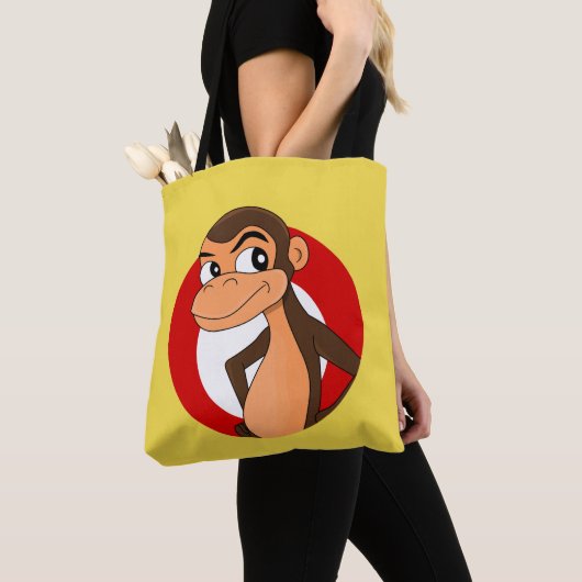 Tasche mit Chimp-Cartoon (Von Nahem)
