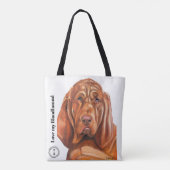 Tasche mit dem Blutspürhund aus dem Ölgemälde (Rückseite)