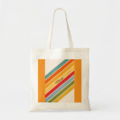 Tasche mit diagonalen Farblinien und individuellem (Vorne)