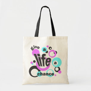 Tasche mit einem Blasen-Design.