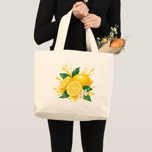 Tasche mit einem hellen Zitronenmuster (Vorderseite (Produkt))