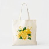 Tasche mit einem hellen Zitronenmuster (Vorne)