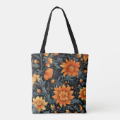 Tasche mit einem lebendigen floralen Design (Rückseite)