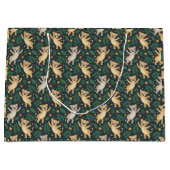 Tasche mit einem spielerischen Muster Große Geschenktüte (Vorderseite)