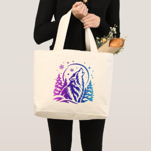 Tasche mit einem Wolf